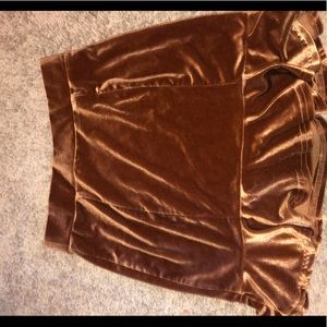 Gold velvet skirt